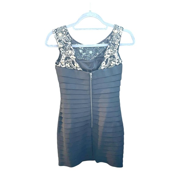 Sherri Hill Mini Dress, Formal, Bandage, Beaded Neckline, Black, Cocktail, Sz 2‎ - Picture 2 of 6